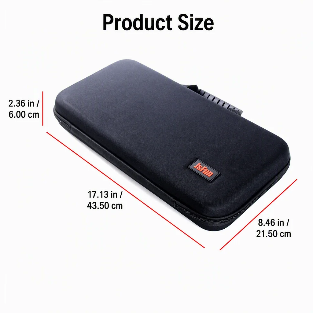 Hard EVA Fishing Tackle Storage Case Custom Cut Foam Inner Shock‑proof Water‑Resistant Portable Fishing Accessories Carry Box