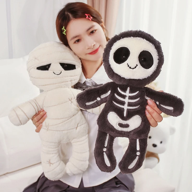 20-45 Cm Leuke Cartoon Halloween Knuffels Skelet Mummie Poppen Zachte Knuffels Voor Kinderen Halloween Decor party Creatieve Gift