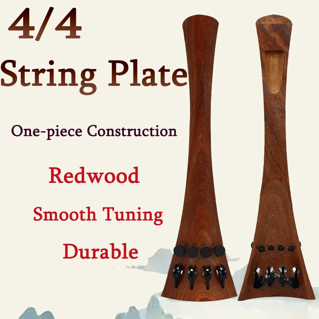 

Cello 4/4 String Plate Mahogany Tailpiece Durable One-piece Cello String Plate Strong String Instruments Cello Fiddle Parts