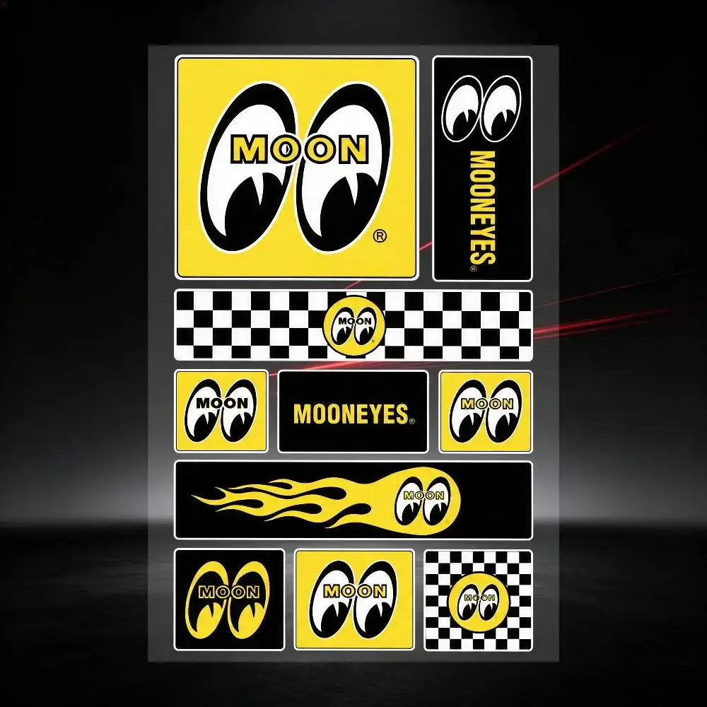 Poster M-moo-n-ey-es All Purpose Reflective Waterproof Scratch Blocker Decal Car Bike Helmet Cup Refrigerator Decorative