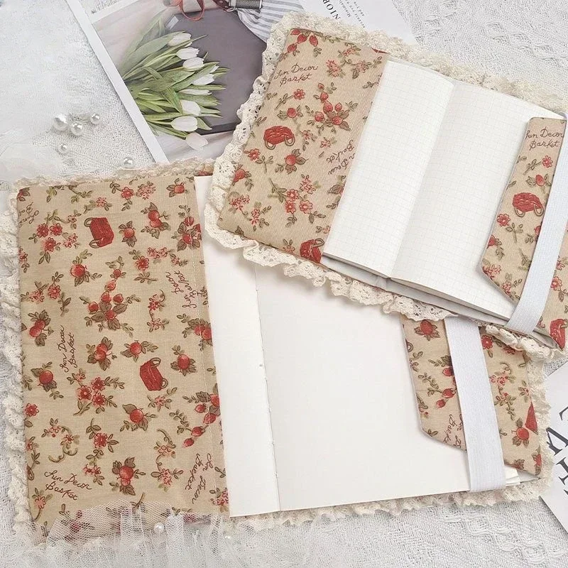 Notebook Floret】original Protector Book Fabric Cover，in Covers Products Handmade 【retro Stock Crafted Diary Sleeve