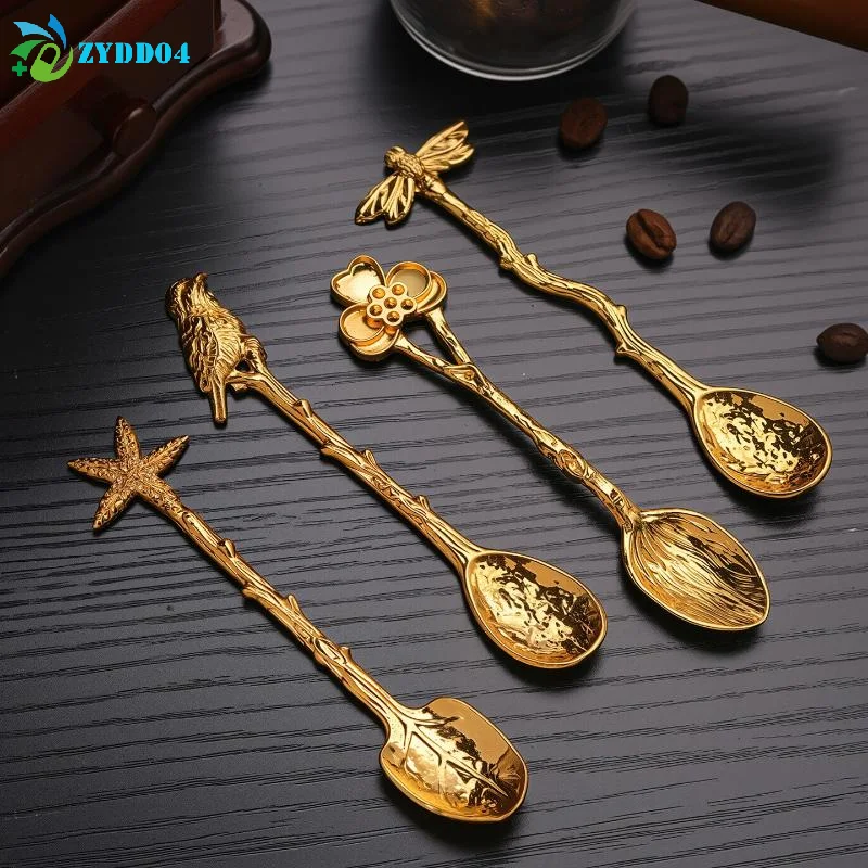 Aliexpress ●Retro Metal Coffee Spoon Dragonfly Branches Leaves Shape Ice Cream Cake Dessert Milk Mixing Spoon Kitchen Gadgets Tableware - Aliexpress Deal