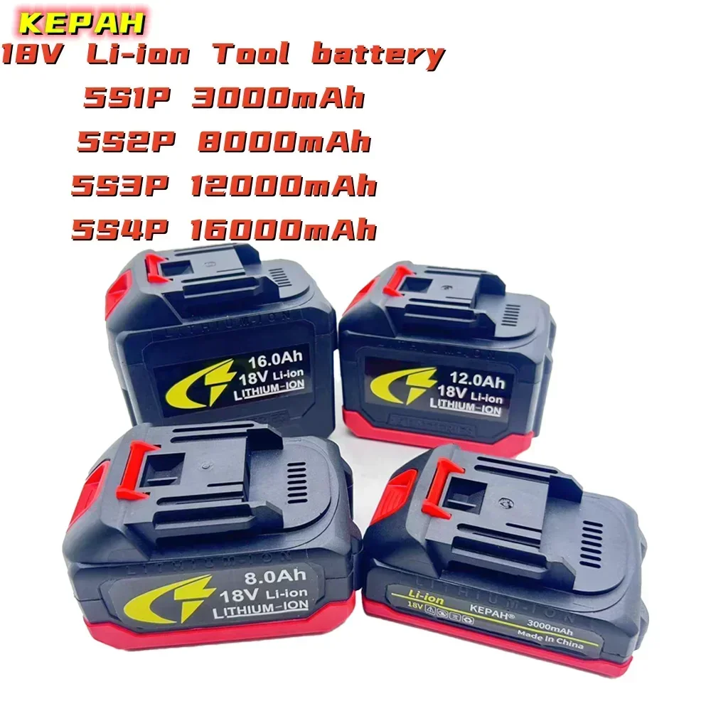 

18V new high-capacity electric tool battery replacement 3.0/8.0/12.0/16.0Ah/suitable for Makita electric screwdriver drill bits