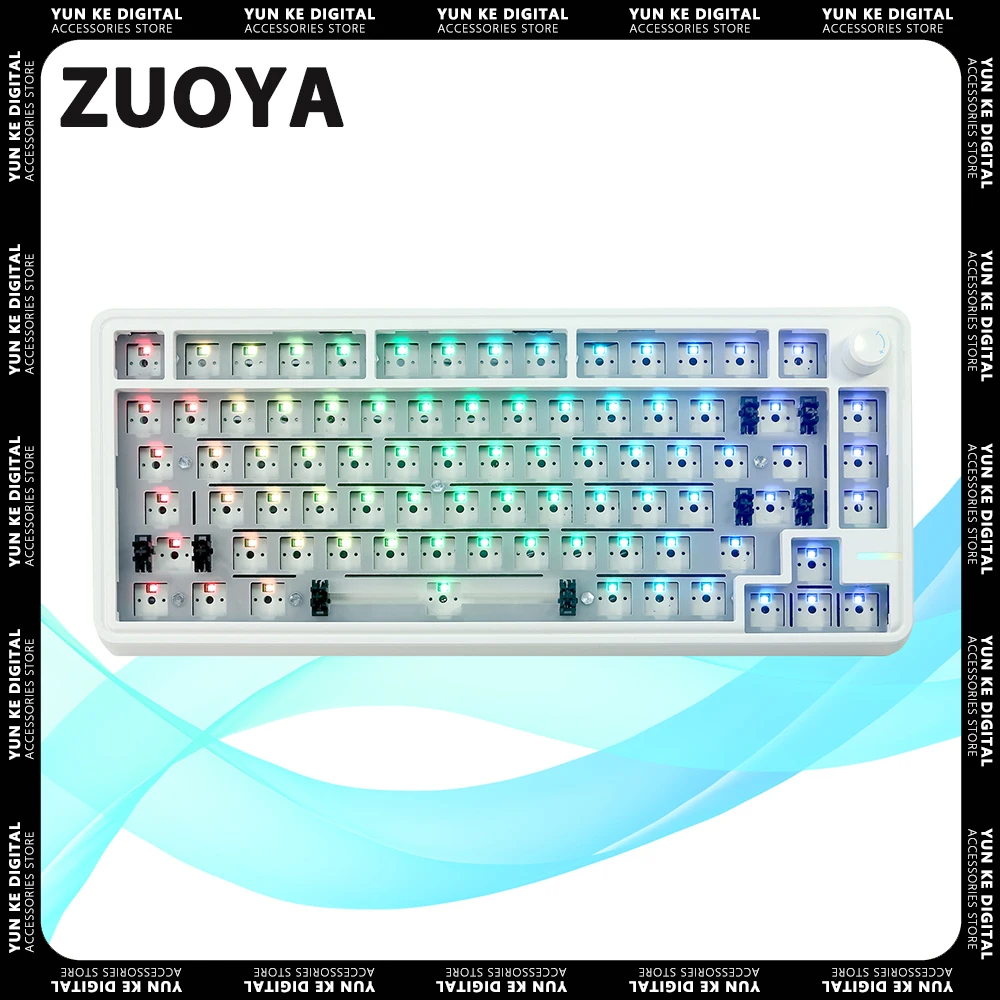 

ZUOYA LS02 Mechanical Keyboard Multifunctional Knob Three Mode RGB Gamer Keyboard Customized Pc Gaming Accessories Office Gifts