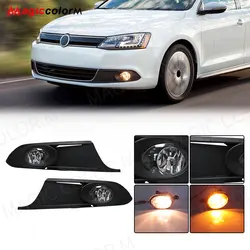 Magic colorM Fog Lamp Headlight for VW Volkswagen Jetta 6 A6 MK6 2011 2012 2013 2014 LED DRL Daytime Running Driving Fog Lights