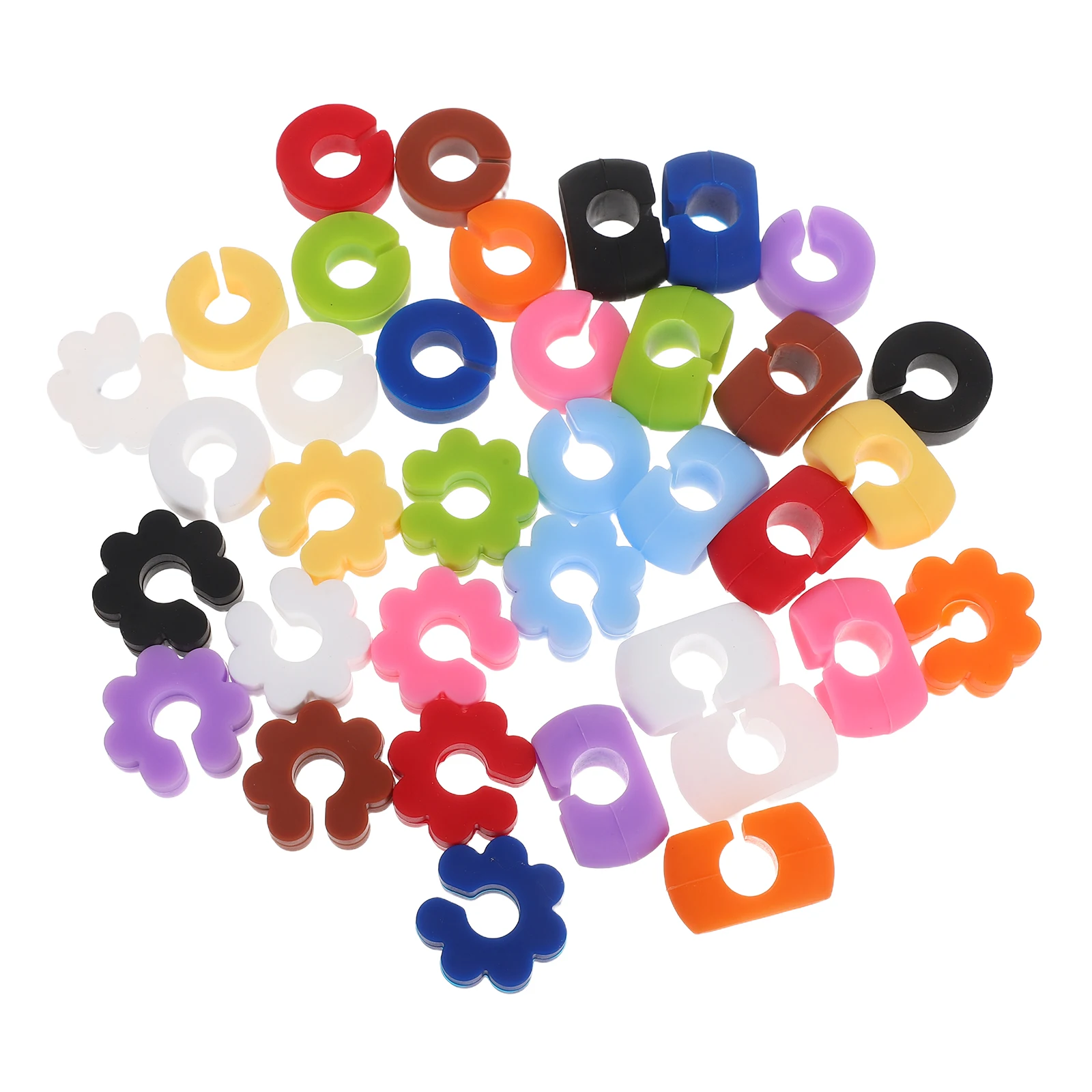 

36 PCS Wine Glass Identifier Drink Decorations Identification Parts Charms Tags Silica Gel Flute Labels