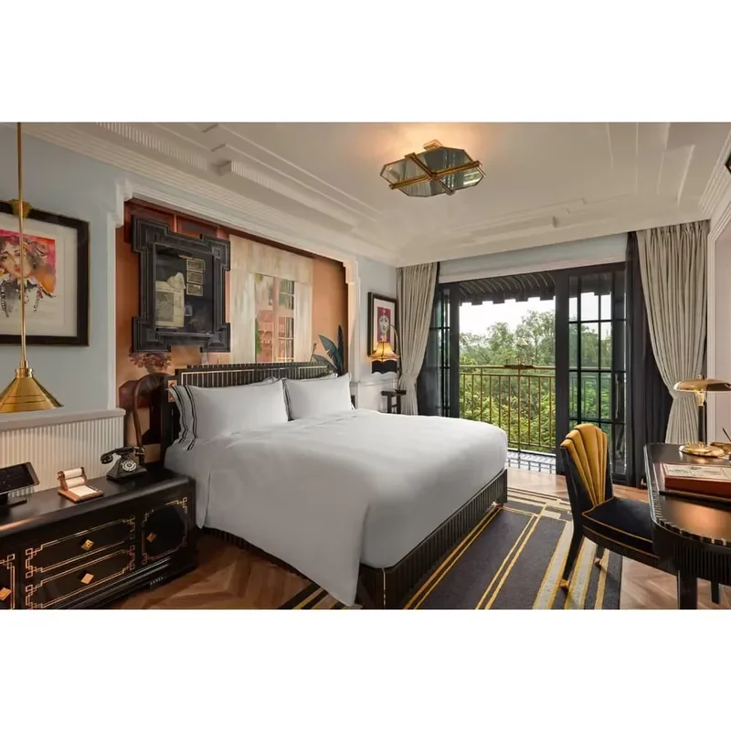 Modern Luxury Hotel Bedroom Furniture Set Custom Design Bedroom Suite for Hotel Room Decor High End Hospitality Interior