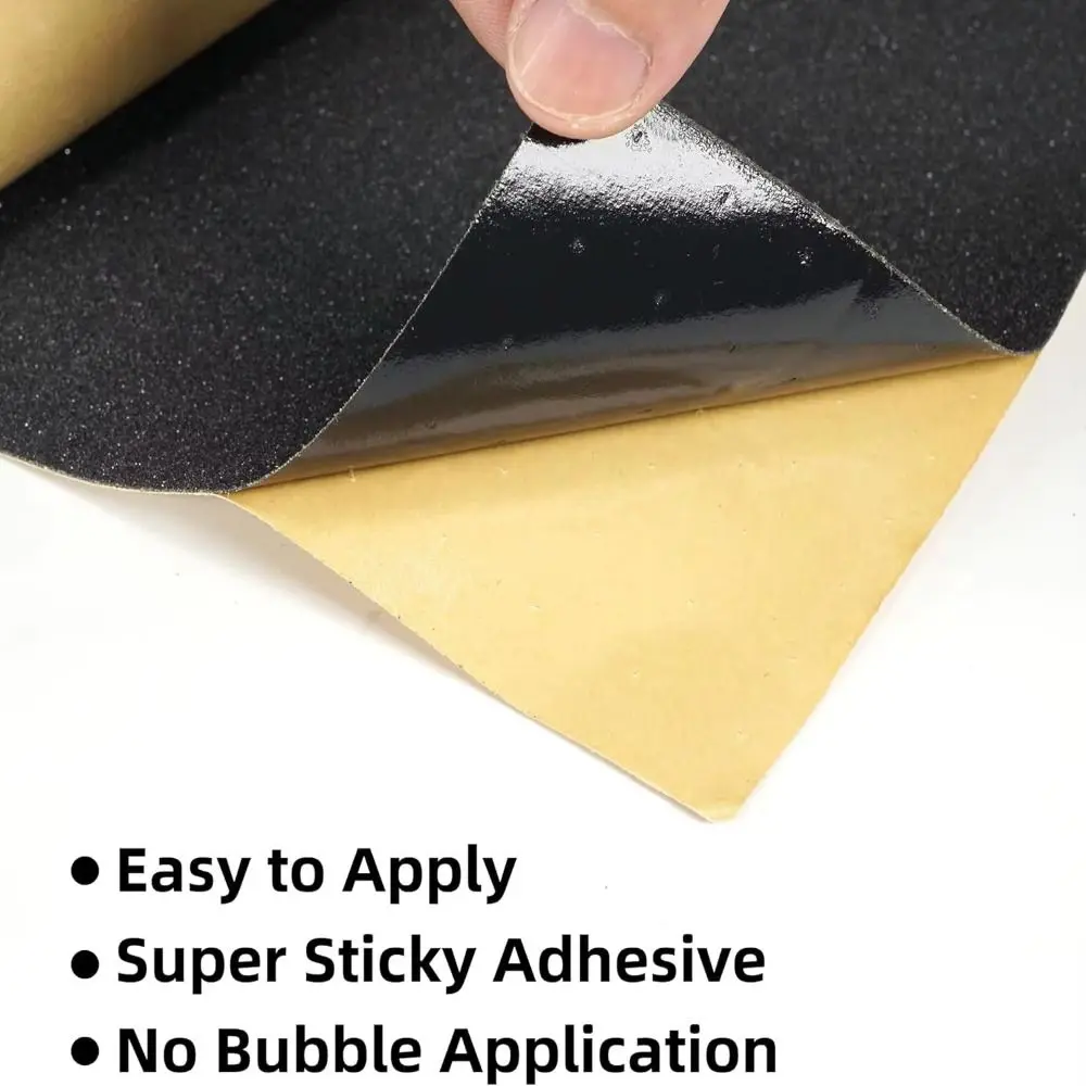 

81x21cm Skateboard Sandpaper Self-Adhesive Waterproof Skateboard Anti-slip Stickers Bubble Free Wear-Resistant