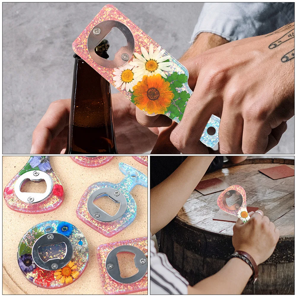 

Bottle Opener Mold Silicone DIY Crafts Gift Idea Easy Use Non Stick Molds Beer Opener Maker Unique Decorations Paint Sequins