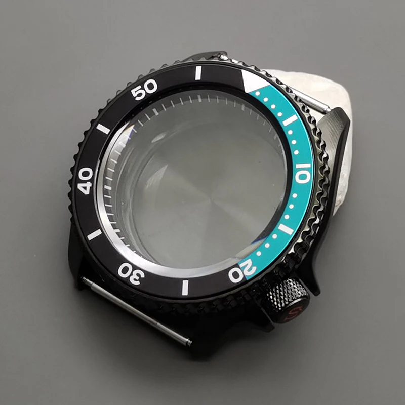 42mm SKX007 Watch Case Sapphire Crystal Glass Fits NH35 NH36 4R 7S Movement 28.5mm Dial With Bezel Insert Men Watch Repair Parts