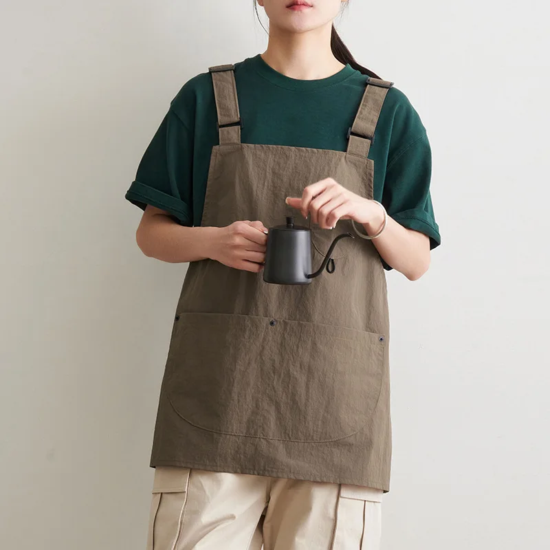 New Detachable Waterproof Waiter Apron for Kitchen Catering Cafe Oilproof Men Women Work Vest Apron Nail Beauty Barista Pinafore view 2
