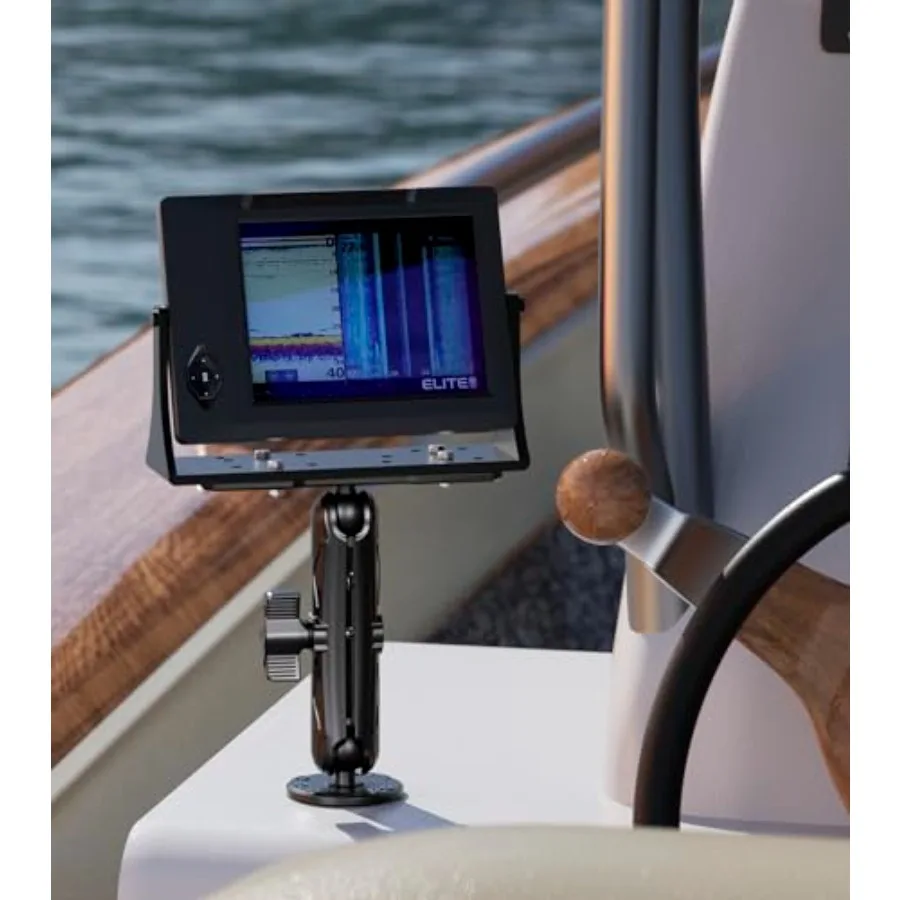 سبائك الألومنيوم صياد السمك جبل مع B حجم 1 الكرة لوحة مستطيلة قاعدة مستديرة 5.9 الذراع الطويلة البحرية الإلكترونية جبل متوافق