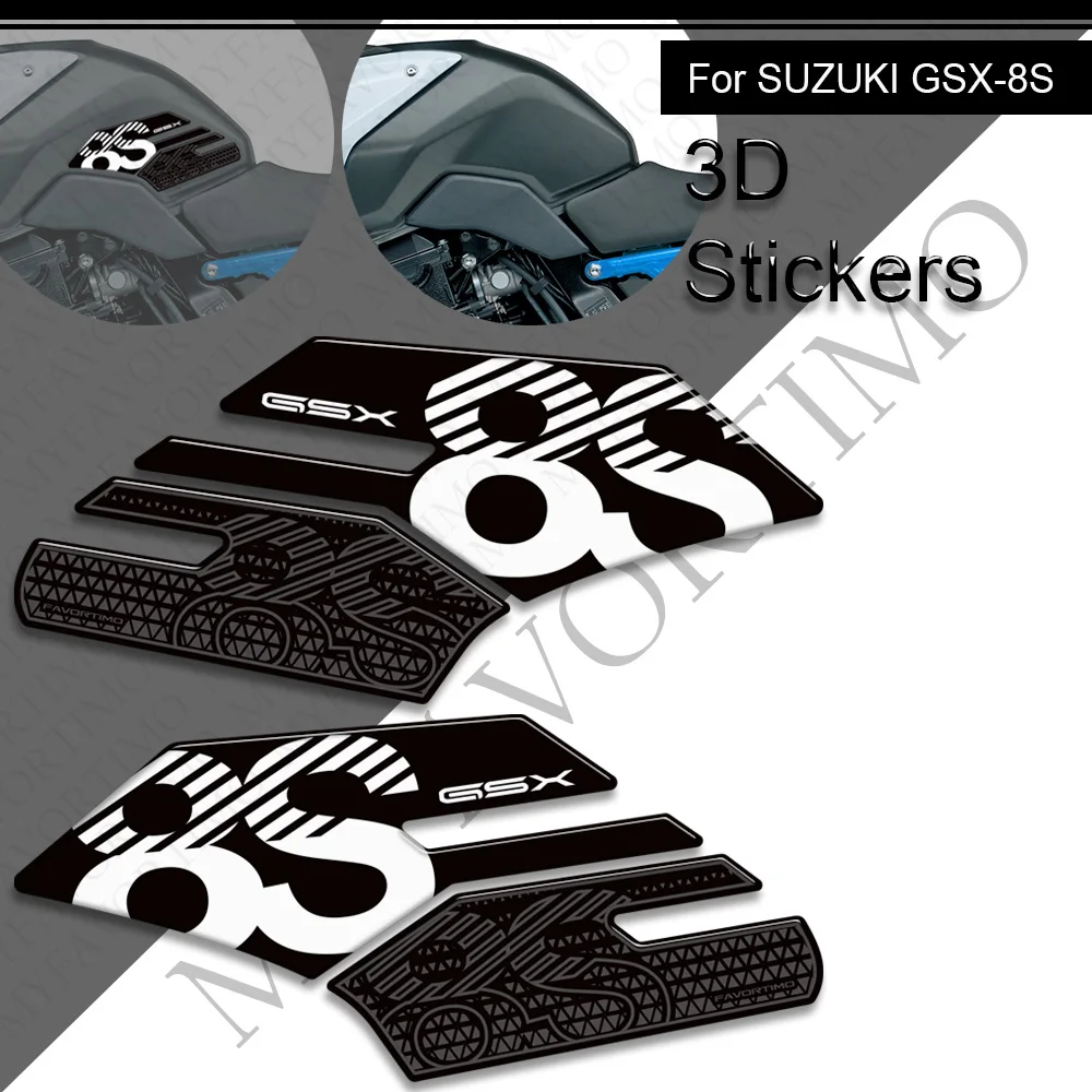 For Suzuki GSX-8S GSX 8S GSX8S Motorcycle Protector Tank Pad Side Grips Gas Fuel Oil Kit Knee Stickers Decals 2023 2024 2025