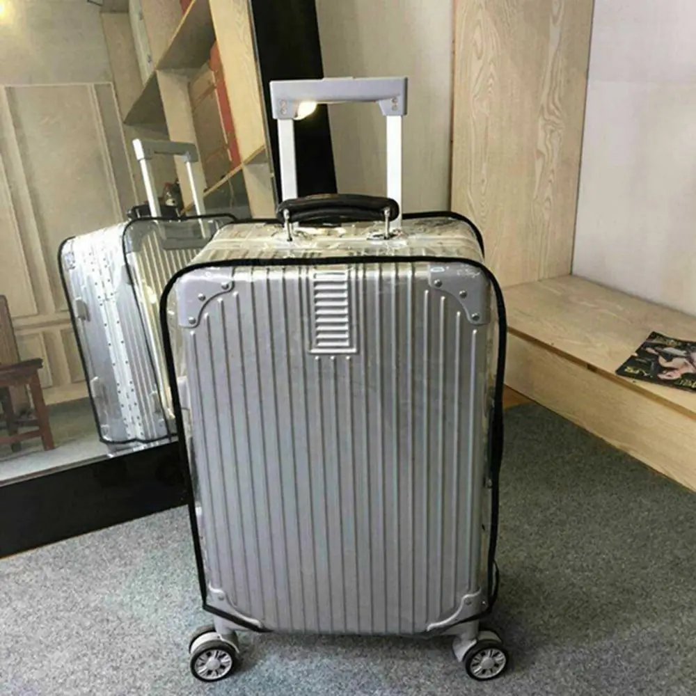 16-28 Inch Travel Luggage Cover PVC Transparent Luggage Protector Cover Waterproof Dustproof Suitcase Protector Cover Luggage