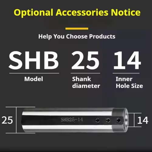 SHB12 SHB16 SHB20 SHB25 smallhole boring holder 3mm 4mm 5mm 6mm 7mm CNC Lathe Cutter Holder knife Pouch Internal Reducing Sleeve - Image 2