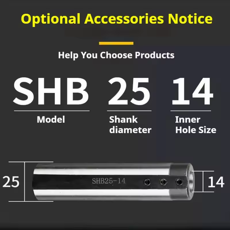 SHB12 SHB16 SHB20 SHB25 smallhole boring holder 3mm 4mm 5mm 6mm 7mm CNC Lathe Cutter Holder knife Pouch Internal Reducing Sleeve - Image 2