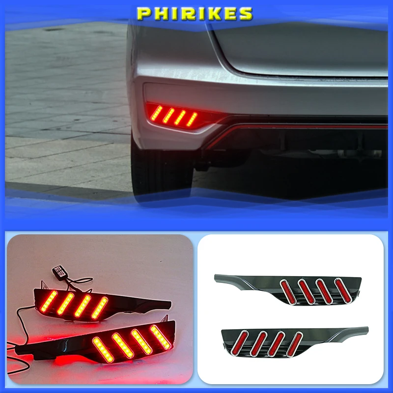 

For Honda Jazz Fit 2018 Multi-functions LED Rear Bumper Light Fog Lamp Brake Light Turn Signal Reverse Light