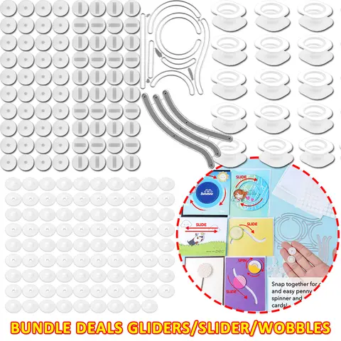 Bundle Deals Snap'n Slide/Mini Action Wobbles/Gliders for Slider Cards Rotating Sliding Easy Interactive Elements DIY Tool 2026
