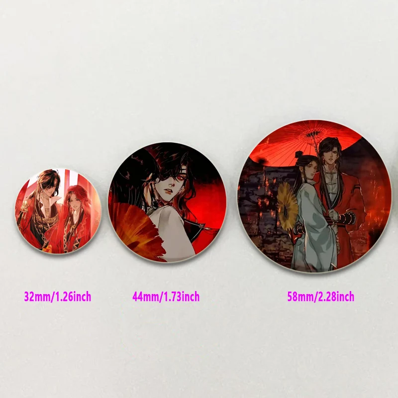 Heaven Official\'s Blessing Brooche, Xie Lian Hua Cheng Badge, Handmade Pin, Breastpin for Backpack Clothes Jewelry Accessorie