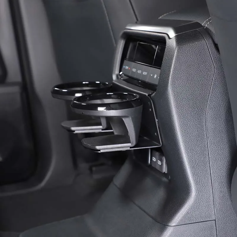 

1Pcs Carbon Steel Black For Toyota Land Cruiser Prado 250 LC250 2024+ Car Armrest Box Rear Water Cup Holder Interior Accessories