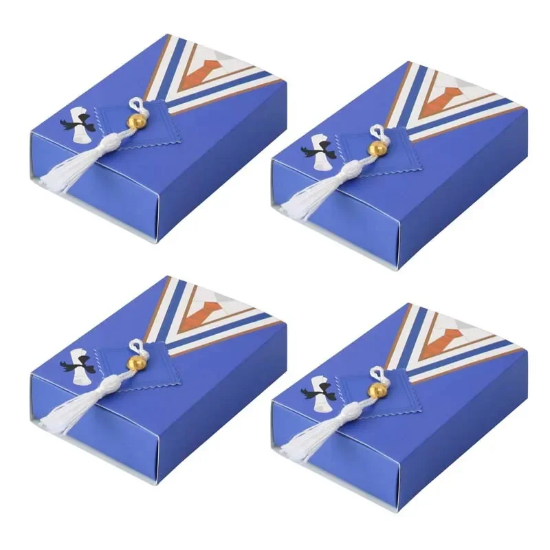 

50pcs European New Wedding Bachelor Hat Candy Box Graduation Party Candy Box Doctor Dress Drawer Gift Box WJ114