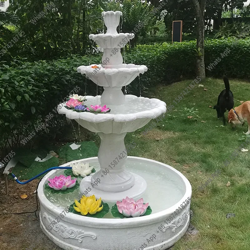 Z45-Outdoor courtyard garden European water fountain fish pond fountain landscaping decoration wedding landscape wishing pool