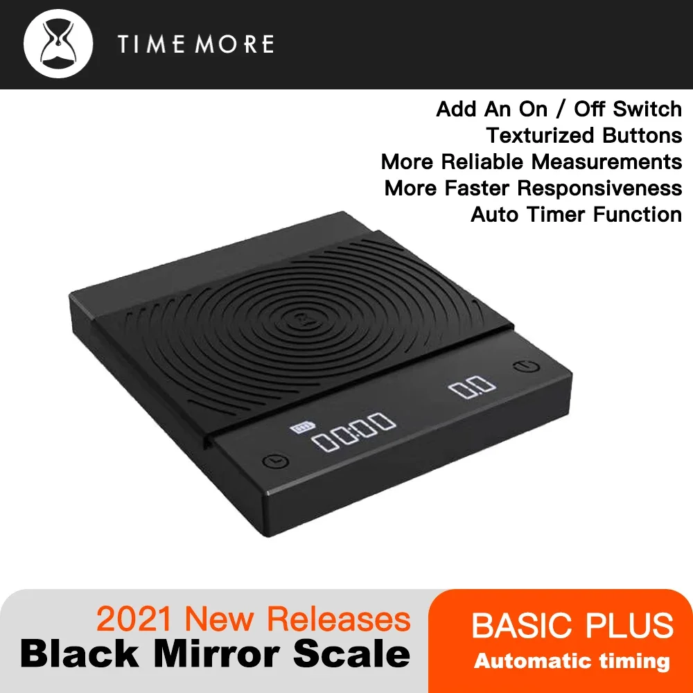 TIMEMORE 2021 Black Mirror Basic+ Smart Coffee Scale Kitchen Scales