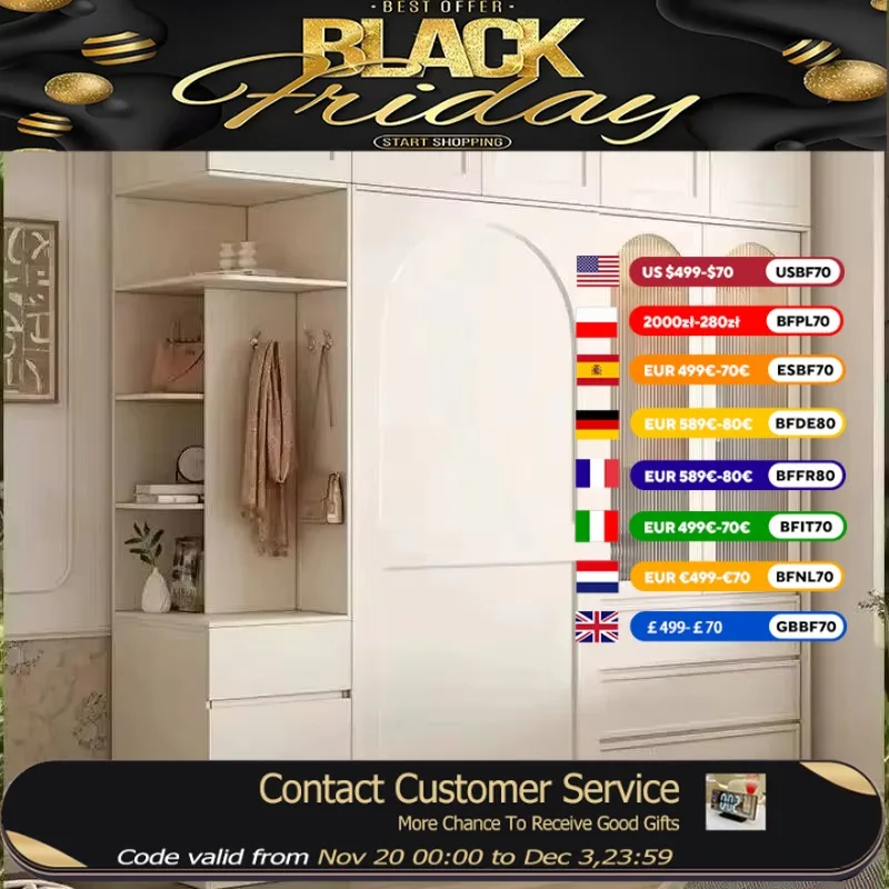 

Luxury Bedroom Wooden Wardrobes Top Cabinet White Tall Clothes Closet Adult Display Living Room Armadio Guardaroba Furniture
