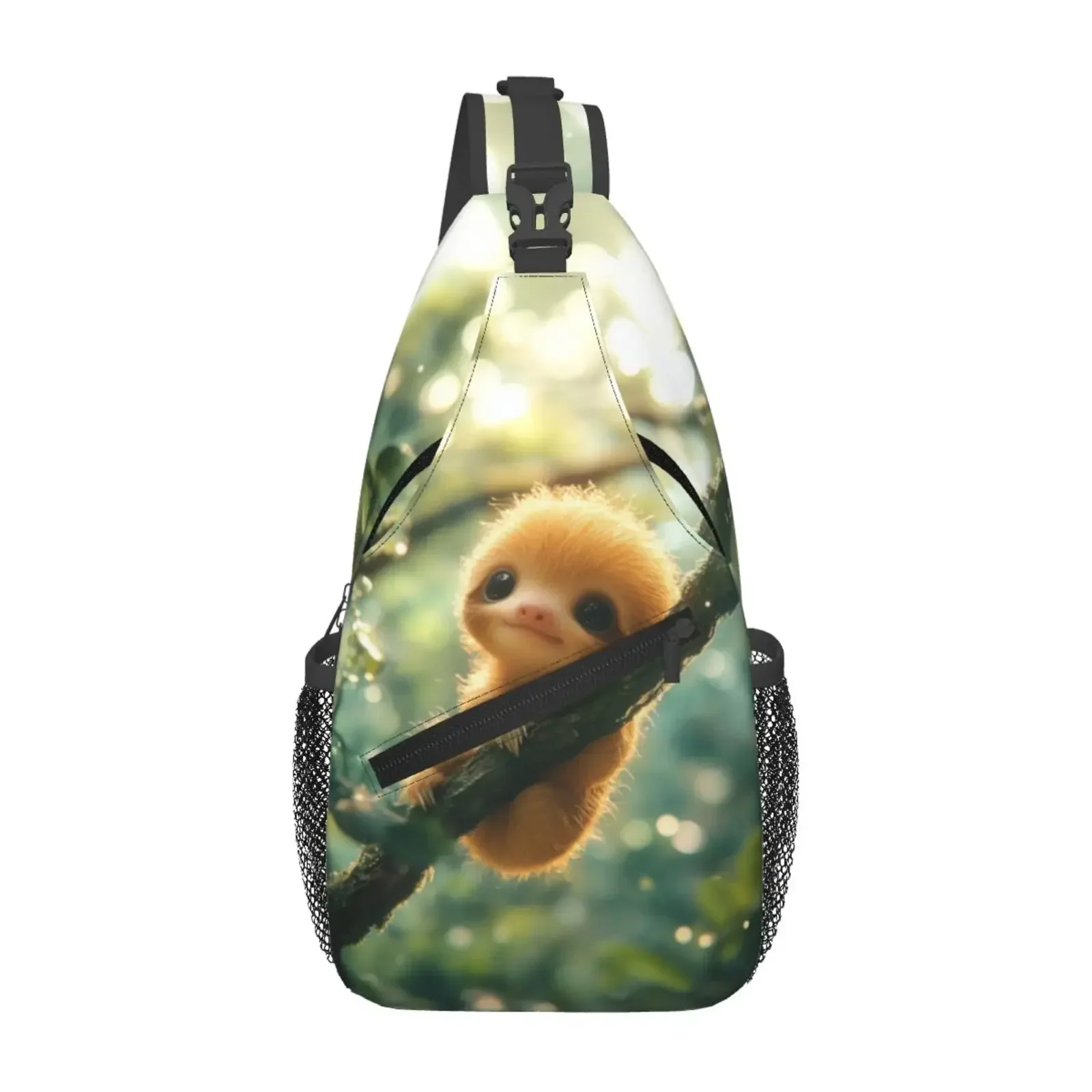 Sloth Printing Men Crossbody Bag Large Chest Bag,Travel Hiking Sports Running,Personalized Gifts for Birthday Hand Bags