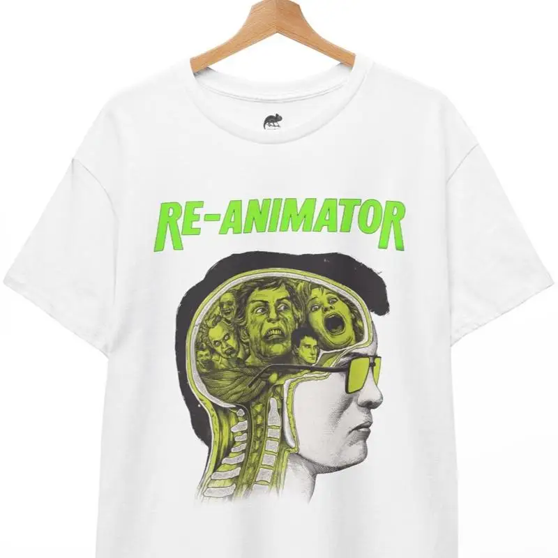 تي شيرت فيلم الرعب Re-Animator 1985، قميص رعب الثمانينات، تي شيرت للجنسين