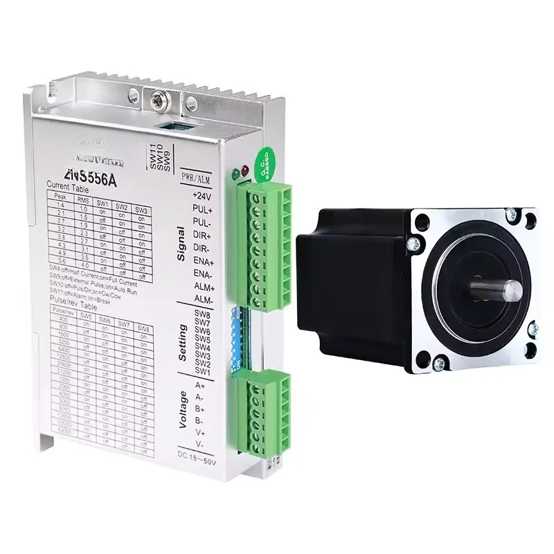 2 Phase Digital 5.6A  23 Open Loop Stepper Drive with Stepper Motor