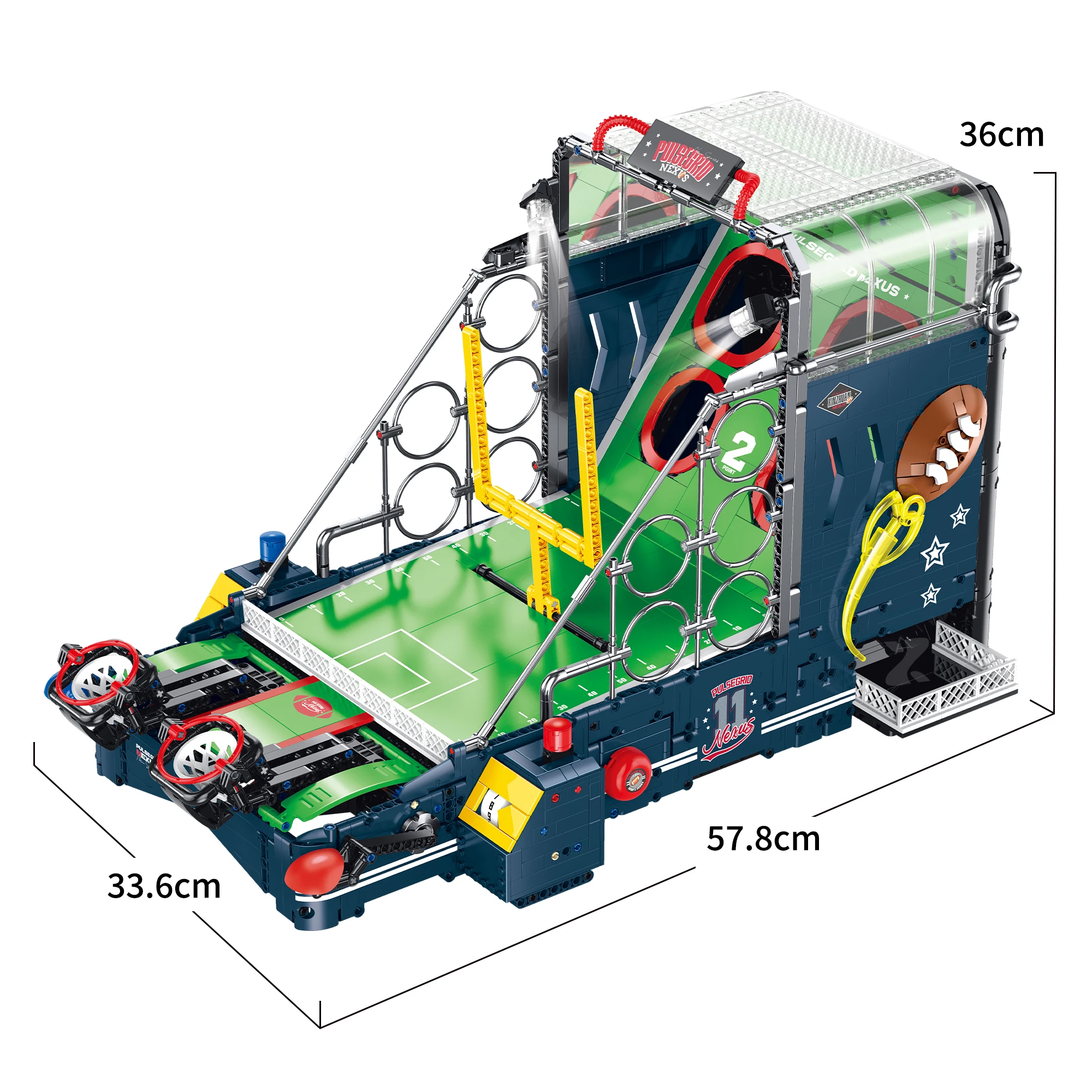 2272pcs Rugby Game Machine Building Blocks Creative electric Rugby Game Console Battle Game Bricks Toys for Kids Adults Gifts