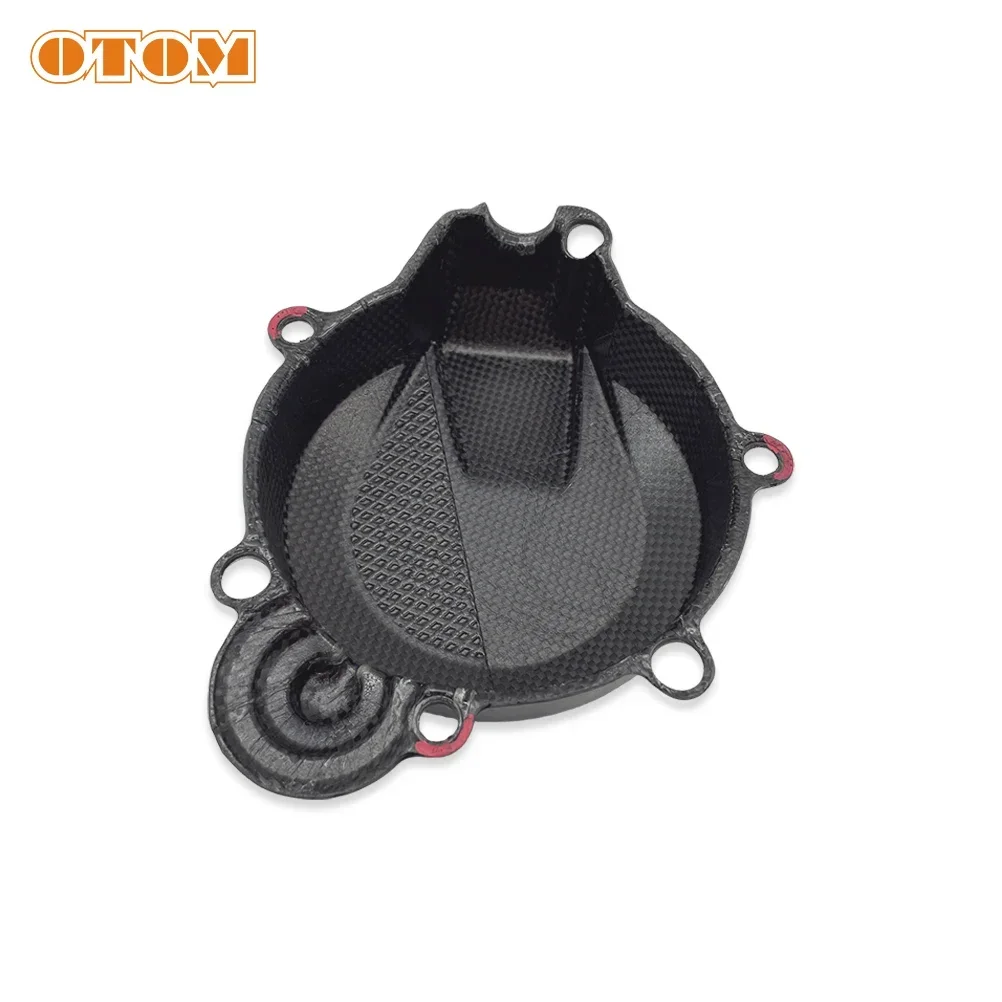 OTOM Motorcycle Engine Ignition Cover Carbon Fiber Magneto Protector Guard For KTM EXC XCW 150 Husqvarna TE150 New 2024