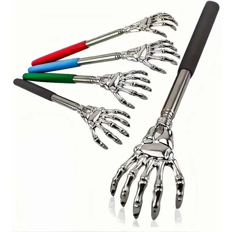 Ghost Hand Claw Telescopic Back Scratcher, Extendable Skeleton Hand Itch Relief Tool, Portable Back Massage Stick for Home Relax