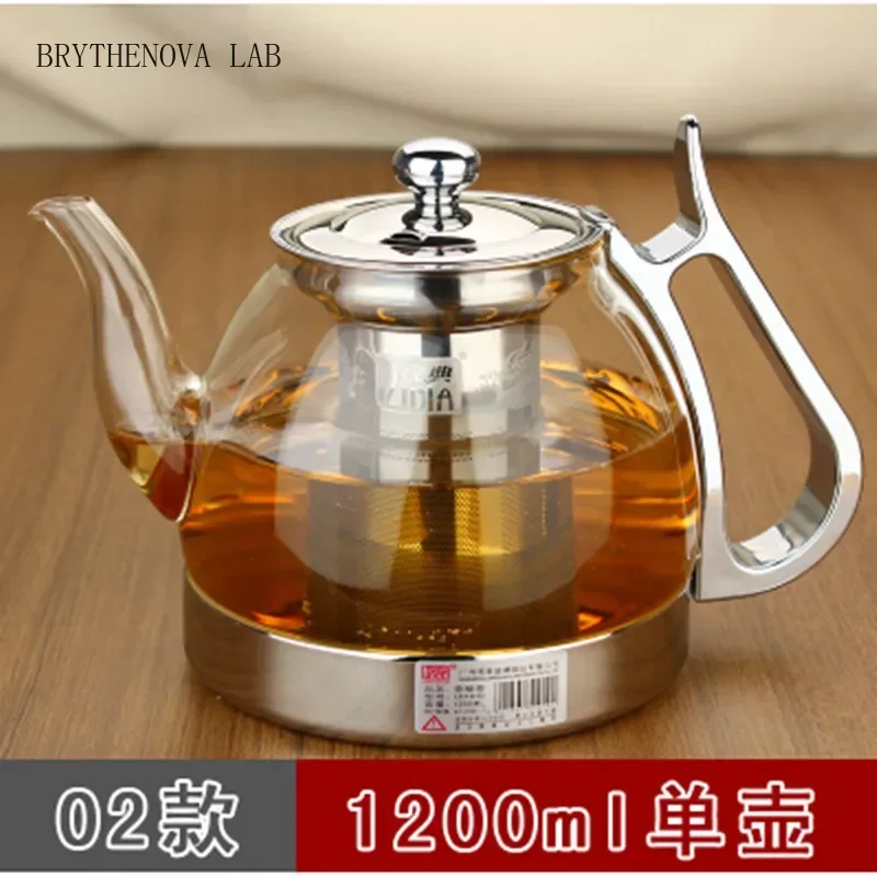 Induction Cooker Special Glass Kettle Boiling Water Household Teapot Teapot Stainless Steel Filter Tea Maker