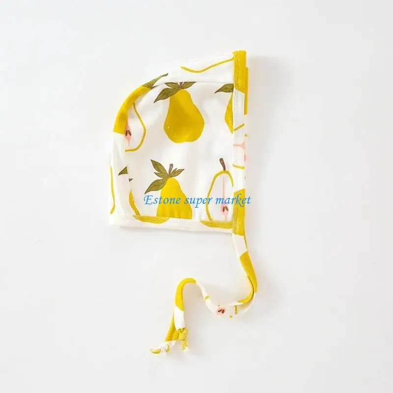 

090B 0-12 Months Baby Hat Cartoon Printed Beanie Summer Windproof Bonnet Cap
