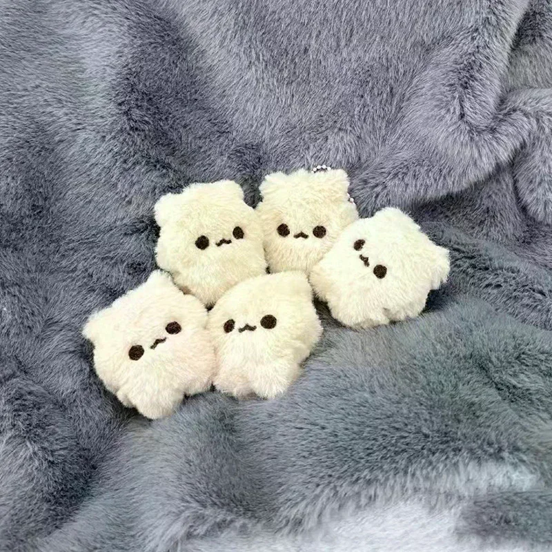 /GJ/Soft Cartoon Bear Pendant Keychain Squeak Toy Cute Plush Stuffed Bag Charms Decorations Kids Gift