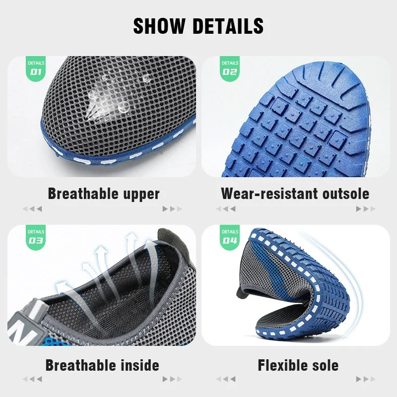 Men Shoes Sneakers Breathable Men Mesh Shoes Slip-On Sneakers Fashion Men Loafers Shoes Outdoor Walking Footwear Zapatos Shoes