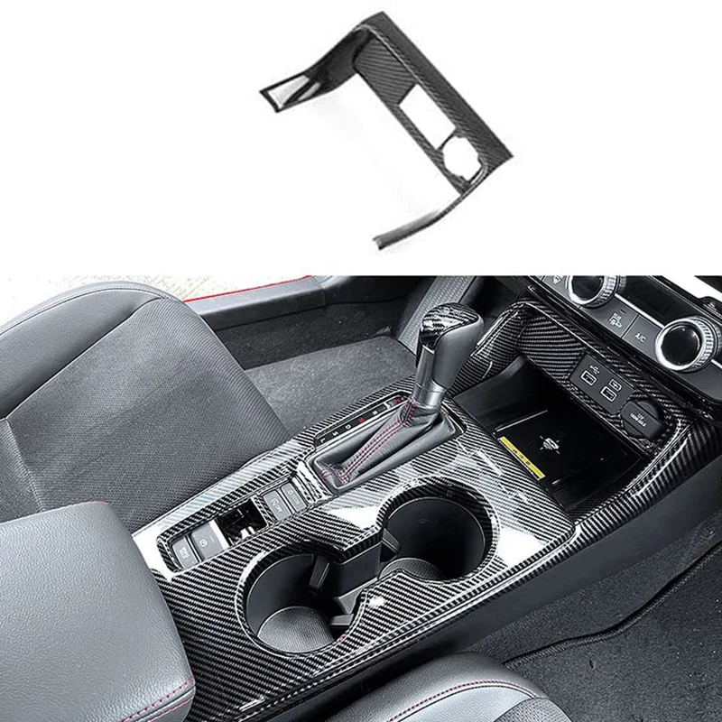 For 11Th Gen Honda Civic 2022 Carbon Fiber Central Control Cigar Lighter Panel Cover Trim Decorative Sticker Accessories