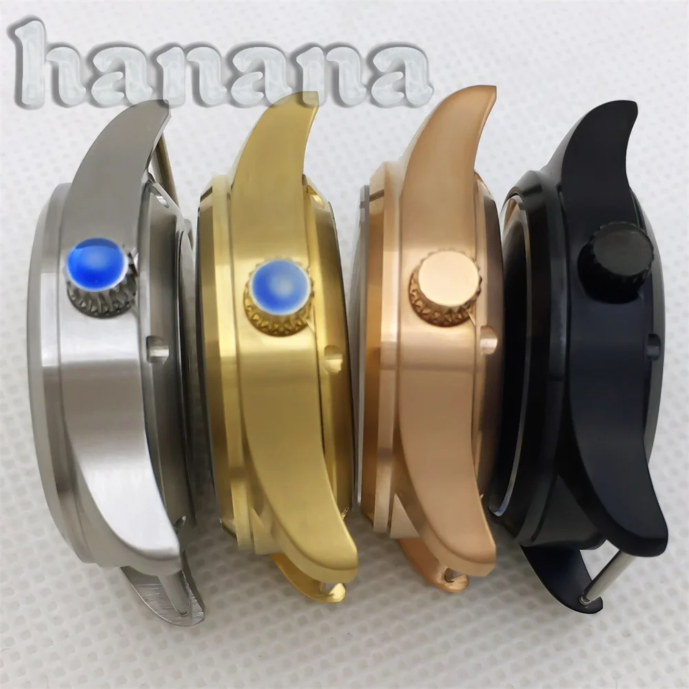 36 مللي متر الطيار غواص الفضة الأسود حالة الياقوت الزجاج مناسبة ل NH34 NH35A NH36 NH38 ETA2824 PT5000 حركة 100 متر مقاوم للماء