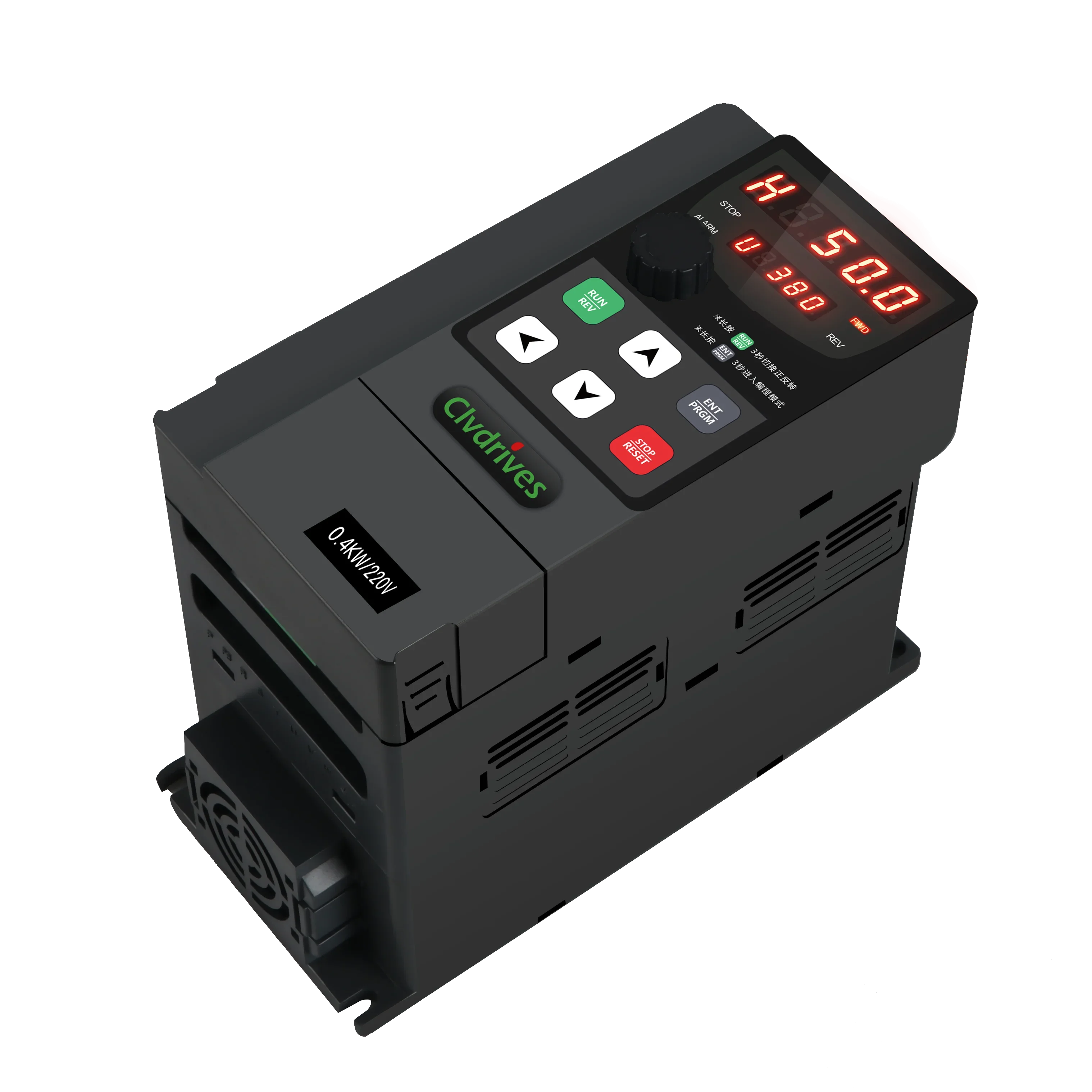 Single phase 220V AC motor drive 0.37kw 0.4kw variable frequency drive 0.5hp vfd inverter for 3ph motor control