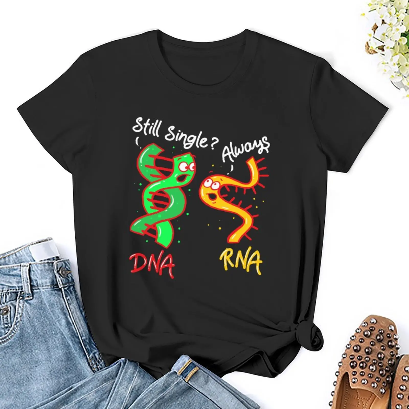 Biologie Genetica Dna Rna Single Gift T-Shirt Vrouwelijke Kleding Dierenprint Shirt Voor Meisjes T-Shirts Voor Vrouwen