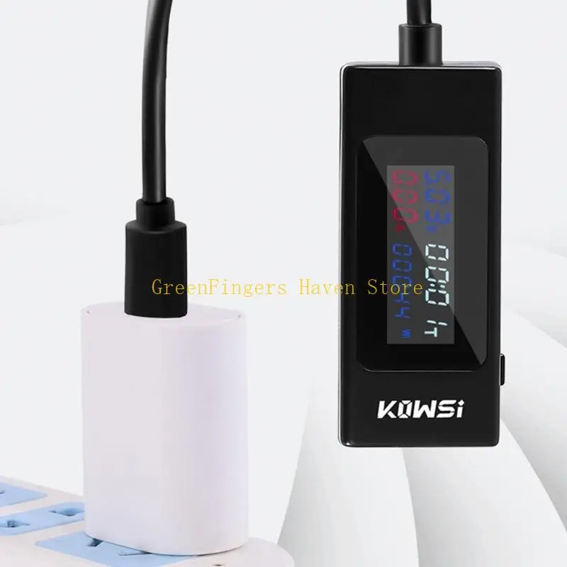 F68D USB Power Meter Tester Voltmeter Voltmeter Bower-Power Clesectors