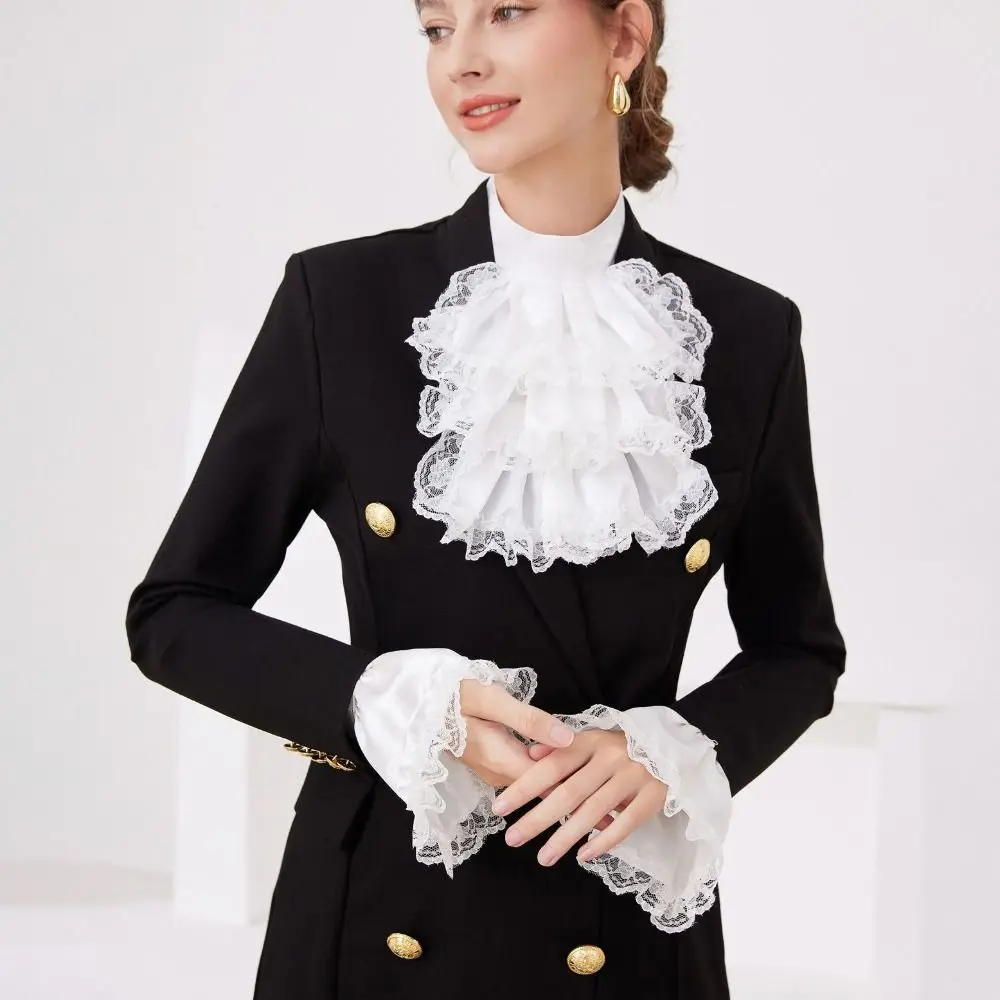 

Elegant Detachable Renaissance Collar Elegant Vintage Elizabethan Neck Ruff Opera Victorian Costume Ruffled Collar Wedding