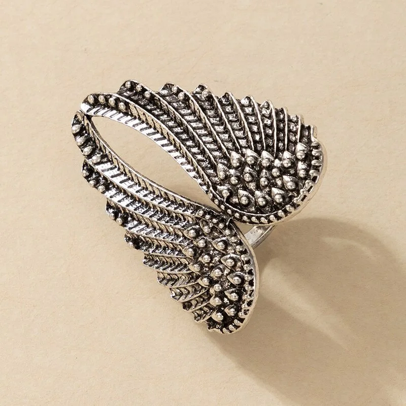 Fashion Alloy Angel Wings Ring Opening Adjustable Animal Love Ring