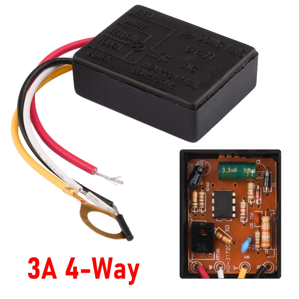 タッチセンサースイッチ33a 4way 31a 3way ac220v,デスクトップ用,調整可能なセンサー,ランプスイッチ修理用