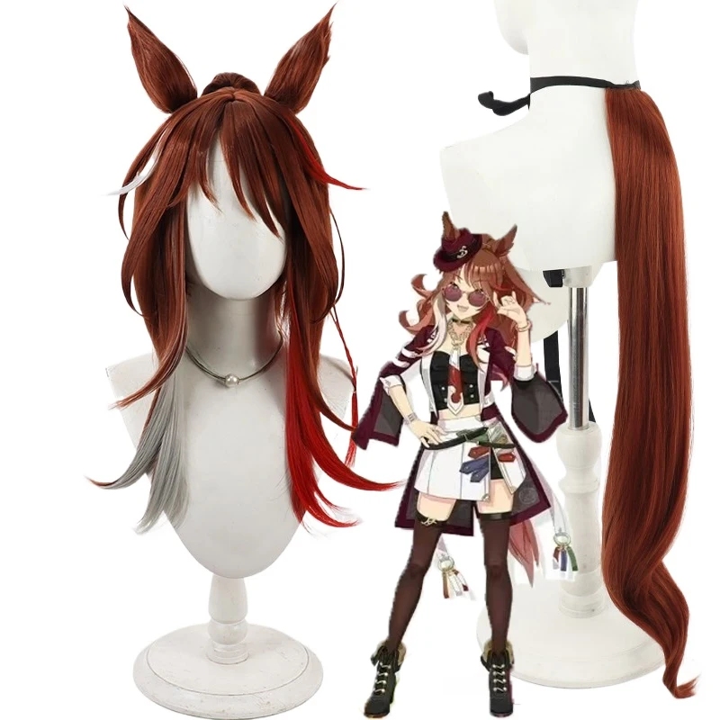

In Stock Uma Musume ‌Forever Young Cosplay Wig Ears Tail Anime Wigs for Adult Synthetichair Heat Resistant Fiber+wig Cap