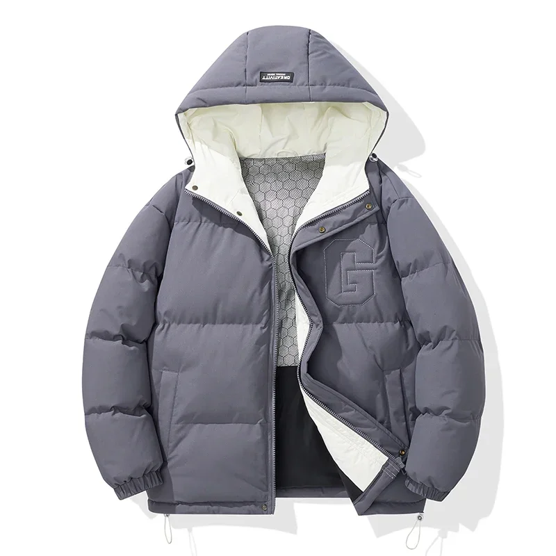 

Winter Jacket Men Thicken Warm Parkas Hooded Coat Men Thick Jacket Warm Solid Fashion Casual Cotton-padded Men's Clothing Top