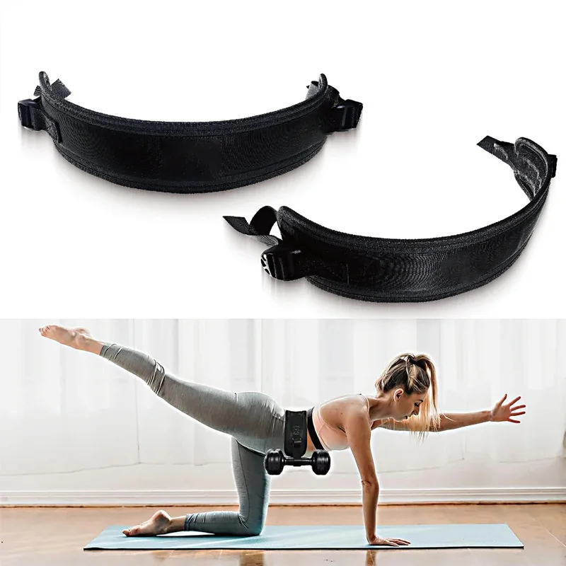 Hip Thrust Belt for Effective Glute Bridge Workout with Dumbbells Kettlebells Squats Lunges Bridges Dips Training Home Equipment