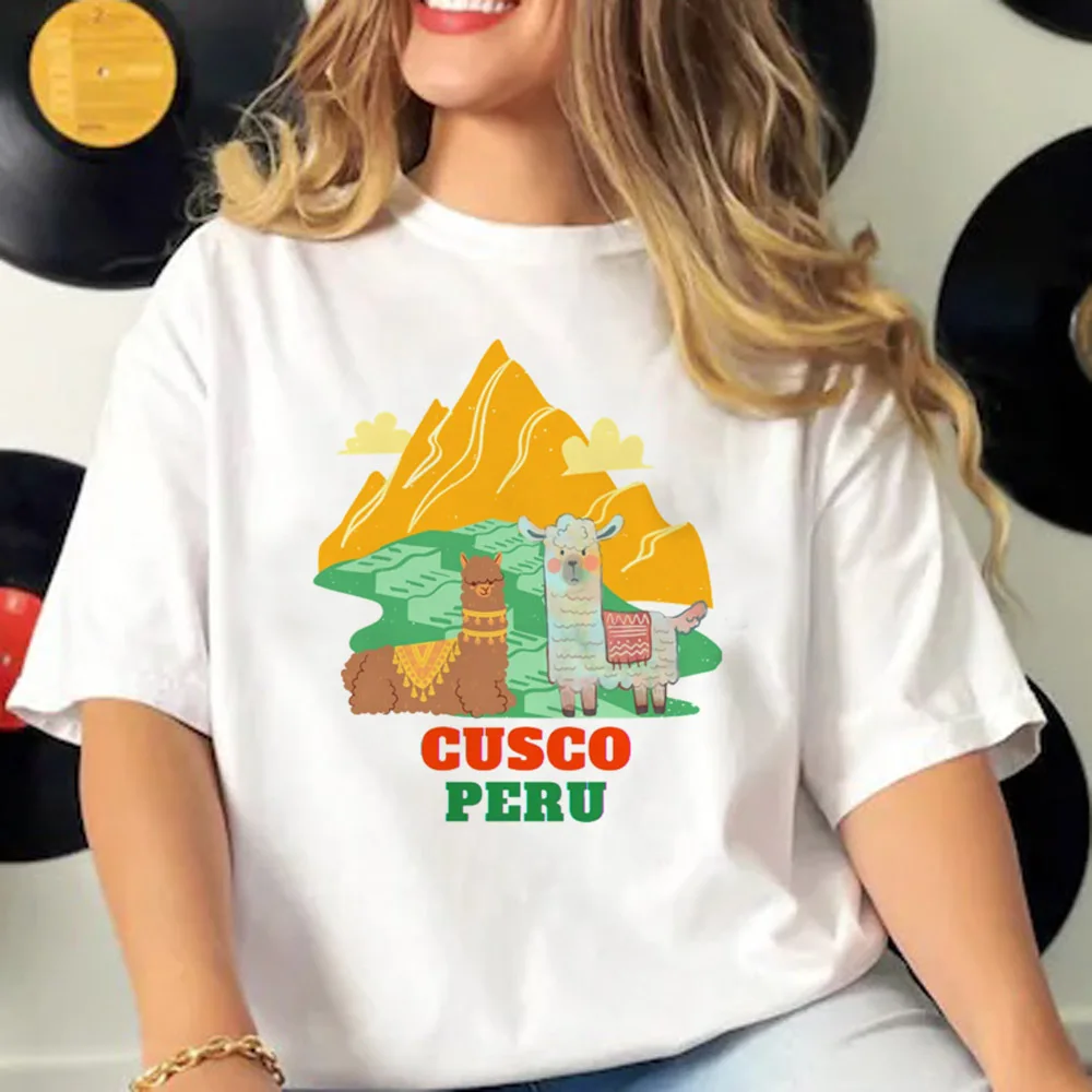 Peru top women comic manga anime tshirt female designer clothes